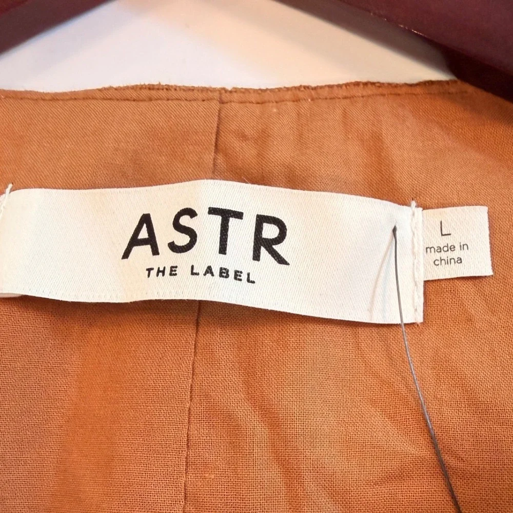 ASTR‎ The Label Womens Brown Asymmetrical Button Front Vest ACT18865 NWT Size L